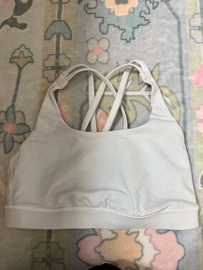 lululemon athletica White Crisscross Back Sports Bra